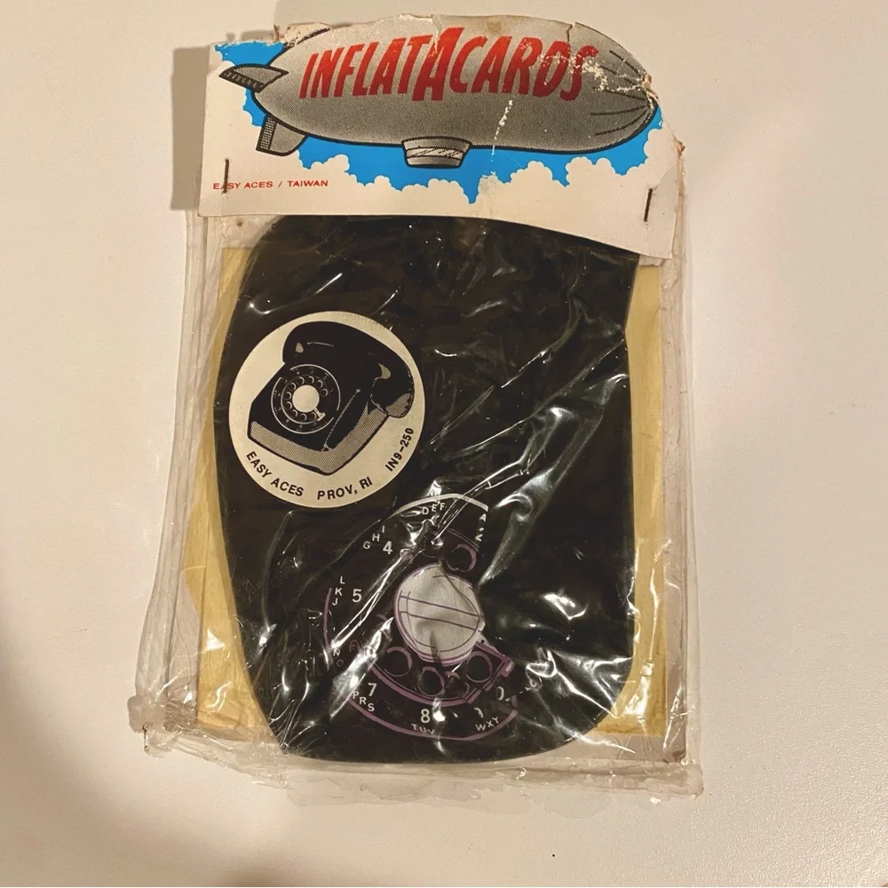 Vintage Inflatacards Inflatable Telephone Card Collectable